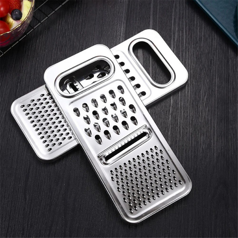 Trys viename nerūdijančio plieno daržovių vaisių pjaustyklės Daugiafunkcis bulvių citrinų sūrio trintuvas maisto smulkintuvas Virtuvės priedai