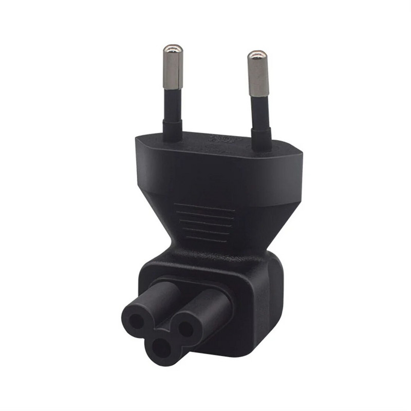 JORINDO EU TO IEC320 C5 maitinimo konvertavimo kištukas, europinis 2 kontaktų kištukas į IEC 320 C5 stačiakampis maitinimo adapteris