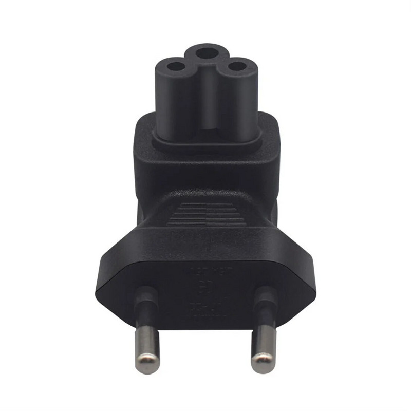 JORINDO EU TO IEC320 C5 maitinimo konvertavimo kištukas, europinis 2 kontaktų kištukas į IEC 320 C5 stačiakampis maitinimo adapteris