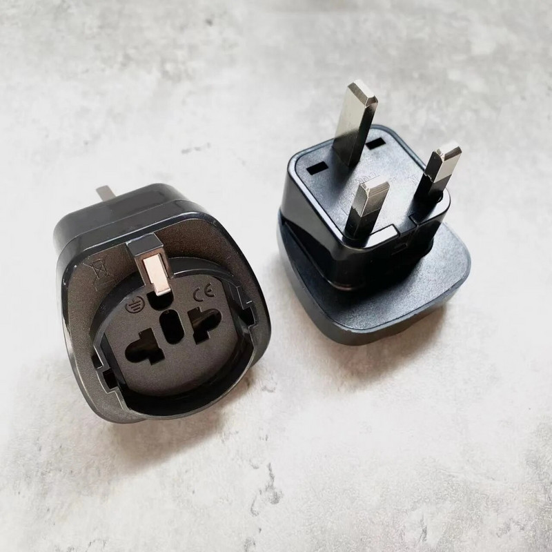 3 kontaktų JK ir ES kištuko adapteris kintamosios srovės maitinimo kištukas su įžemintu universaliu kelioninio maitinimo įkroviklio adapteriu JK KIŠTUKAS