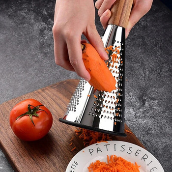 Кухненски робот за кухня Creative Конус Плодове Зеленчуци Ренде Мелничка за чесън Резачка Ръчна дървена дръжка Аксесоари за дома