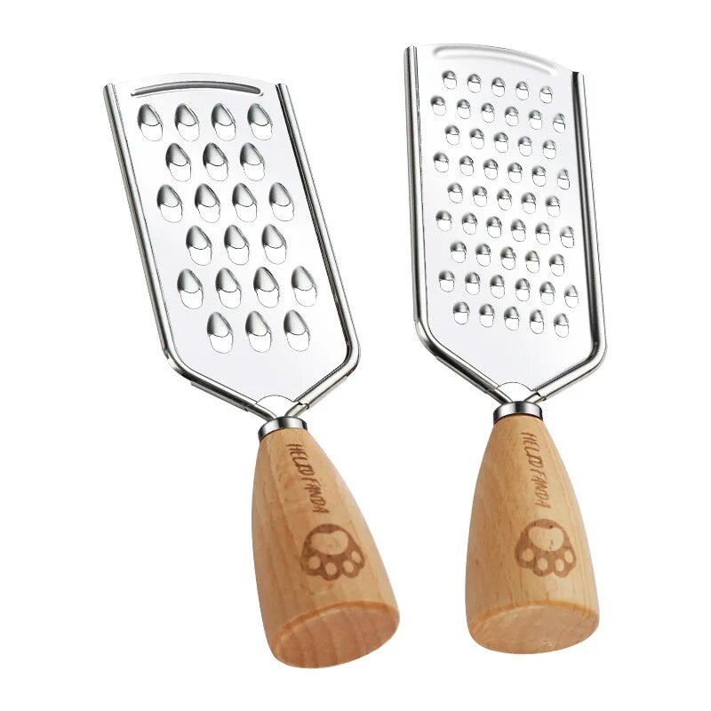 WORTHBUY daugiafunkcinė daržovių vaisių trintuvė su neslystančia medine rankena Rankinė šokolado pjaustyklė sūrio trintuvė virtuvės įrankiai