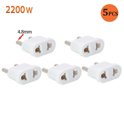 USA–EL Euroopa pistik toiteadapter Valge reisitoitepistiku adapter, muundaja seinalaadija pistik