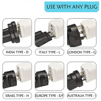 3 Pack UK Travel Adapter For Type G Plug - Λειτουργεί με ηλεκτρικές πρίζες σε Ηνωμένο Βασίλειο, HK, Ιρλανδία, Μεγάλη Βρετανία και άλλα