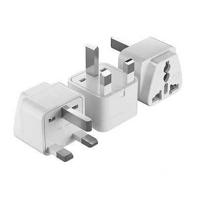 3 pakuotės JK kelioninis adapteris G tipo kištukui – veikia su elektros lizdais Jungtinėje Karalystėje, HK, Airijoje, Didžiojoje Britanijoje ir kt.