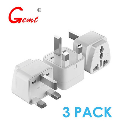 3 Pack UK Travel Adapter For Type G Plug - Works With Electrical Outlets In United Kingdom, HK, Ireland, Great Britain& More