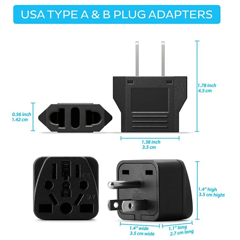 Adaptor de priză SUA Adaptor de priză din Europa la SUA Adaptor de priză de la Europa la SUA Adaptoare de la UE la SUA EU/UK/AU/IN/JP/Asia/Italia