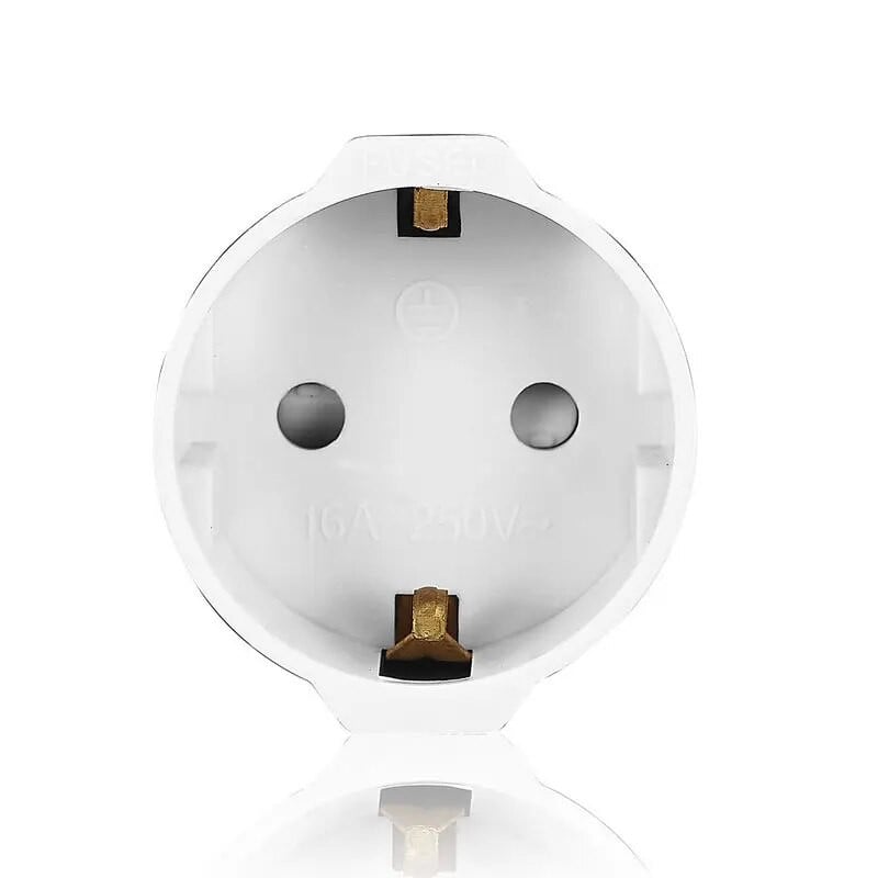 Europos ES į JK kištuko adapteris Standartinis Euro Schuko 250V 2 apvalus kištukas į JK 3 kontaktų kelioninis maitinimo adapteris elektros lizdas