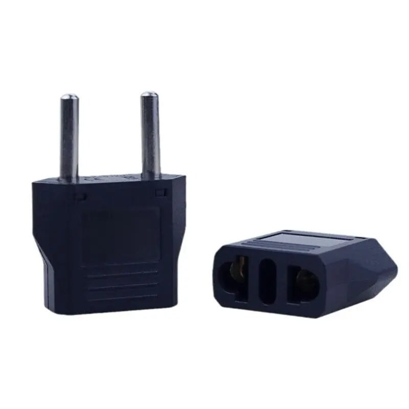 Juoda Balta Universalus Rusija Korėja Europos kištukas Mini JAV į ES keitiklis 4.8mm 6A kintamosios srovės elektros Euro Travel Plug Adapter 125V 250V