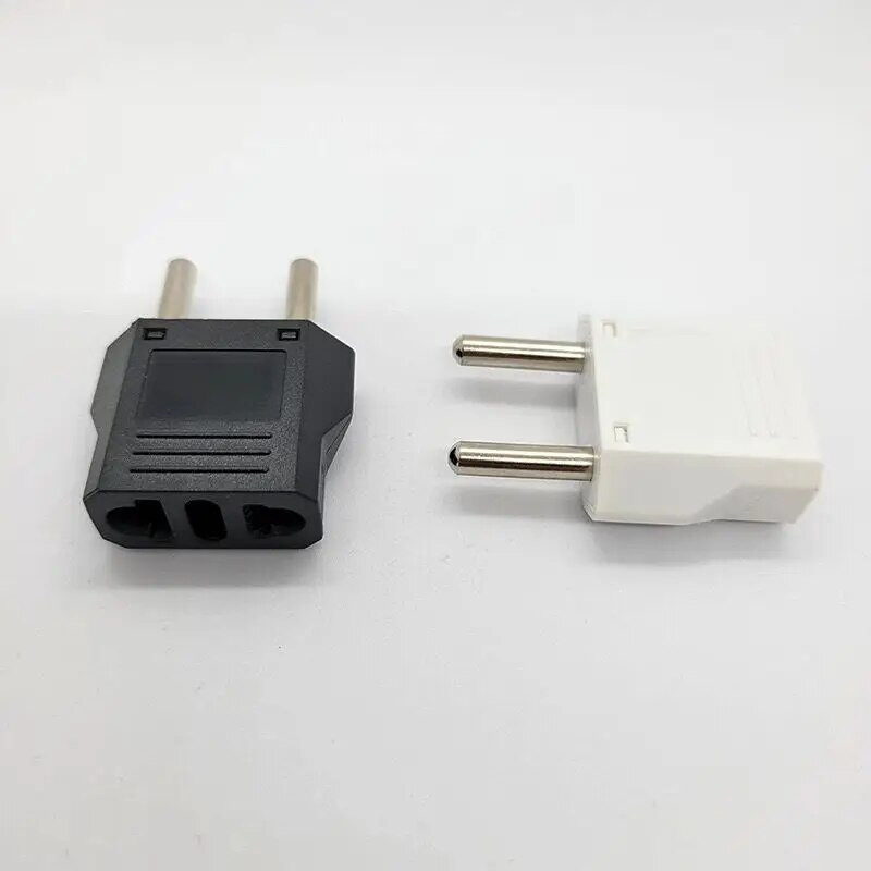 Juoda Balta Universalus Rusija Korėja Europos kištukas Mini JAV į ES keitiklis 4.8mm 6A kintamosios srovės elektros Euro Travel Plug Adapter 125V 250V