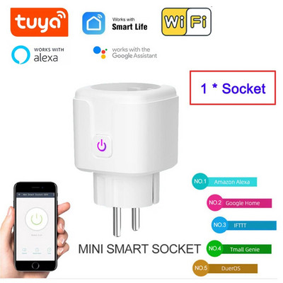 „Wi-Fi Smart Plug Tuya Smart Home“ elektros lizdo maitinimo juostos lizdas su 2 USB nuotolinio valdymo pulteliu iš „Smart Life App Alexa Google“