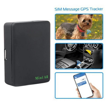 Преносим GPS тракер Smart Mini A8 Глобален локатор Превозно средство Велосипед Кола GSM/GPRS/GPS тракер Детско семейство Проследяване на домашни любимци GPS тракер