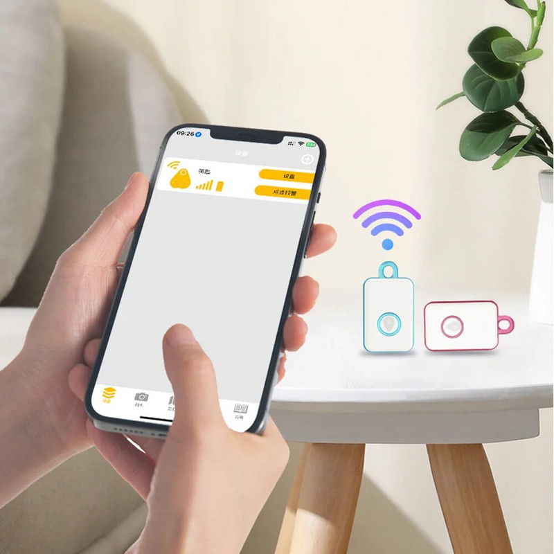 Apsaugos nuo pametimo raktų ieškiklis „Bluetooth“ vaikų naminių gyvūnėlių piniginė Mini raktų pakabuko stebėjimo priemonė Nuotolinis raktų ieškiklio lokatorius Raktų pakabukas Vienu spustelėjimu nuotraukų imtuvas