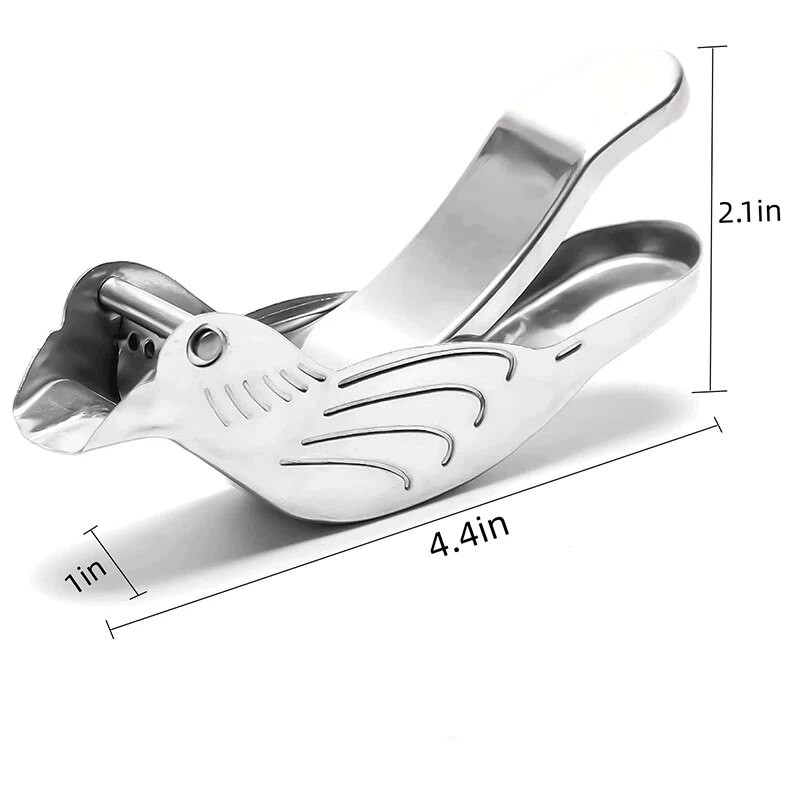 Genting nerūsējošā tērauda manuāla citronu sulu spiede un laima spiede, sudraba putna formas citronu sulu spiede