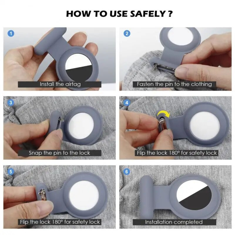 Apple Airtags Sleeve Airtag Anti Lost /W Pin Case Cover Szilikon Védő GPS Tracker Shell Tartozékok Apple Air Tagshez