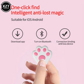 Mini išmanusis GPS sekimo lokatorius, apsaugantis nuo praradimo, vandeniui atsparus nešiojamasis Bluetooth sekiklis naminiams gyvūnėliams katėms šunims priedai