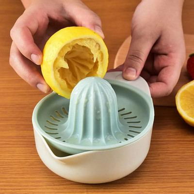 Bucătărie sănătoasă Storcator de lămâie manual portabil din plastic Presator de citrice Storcator de portocale Instrument pentru fructe