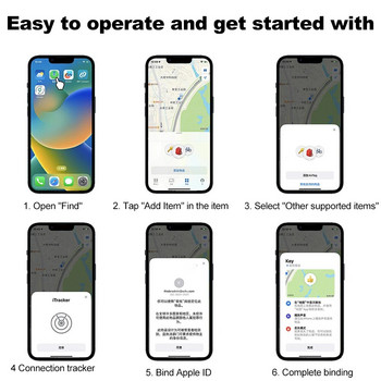 Bluetooth 5.1 GPS тракер за подмяна на Air Tag чрез Apple Find My to Locate Bag Bottle Card Wallet Bike Keys Finder Smart ITag