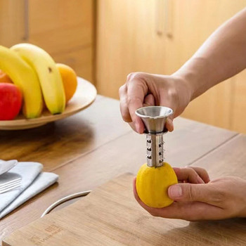 Φορητά Gadgets Κουζίνας Λεμονοστίφτης Ανοξείδωτος Αποχυμωτής Λεμονιού Εργαλεία Φρούτων Αξεσουάρ Μαγειρέματος Χειροκίνητα Φρέσκος χυμός εσπεριδοειδών