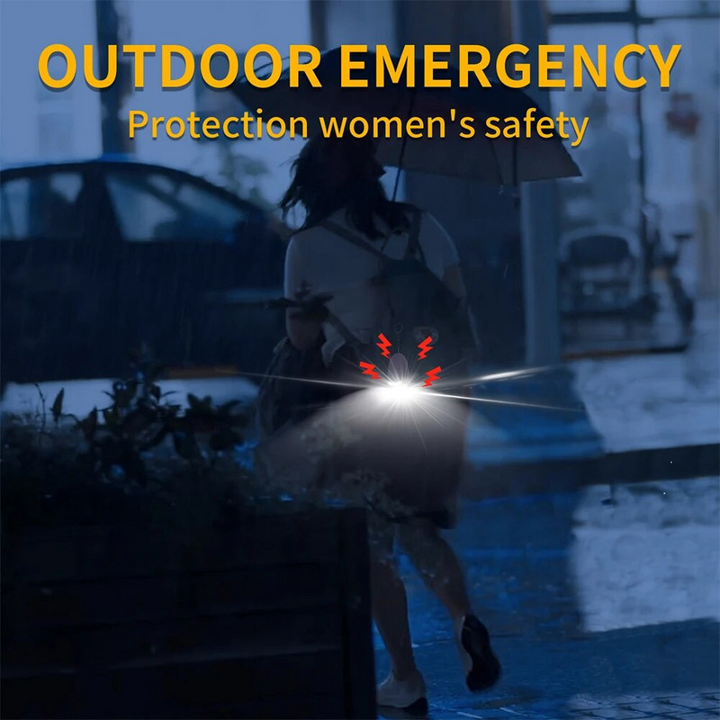 Anti Wolf önvédelmi riasztó magas tónusú hang lámpákkal Személyes biztonság Nőknek Idősek Gyerekek hívó kültéri kellékek