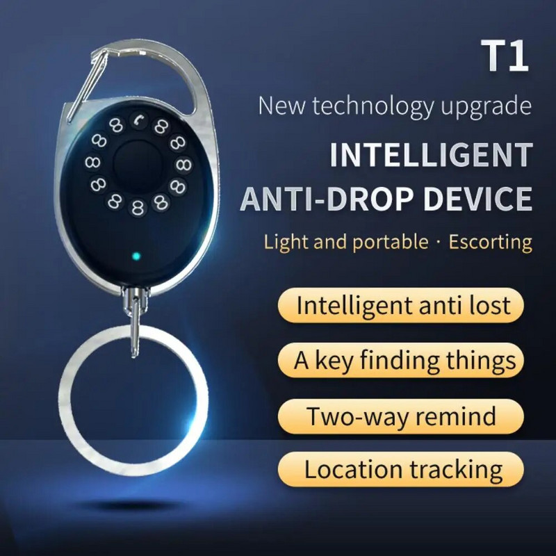 Smart Retainer Mini Gps kukkumisvastane kaotsiminek lemmikloomadele kassidele võtmed Rahakoti kott Turvaasendiseade Veekindel must