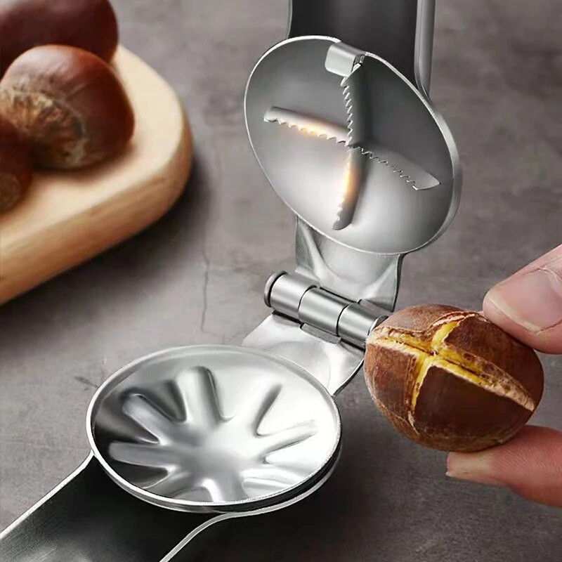 Ανοξείδωτη μηχανή κοπής σπασίματος κάστανου, μαχαίρι αποφλοίωσης, συσκευή ανοίγματος κάστανου, αποφλοιωτή μαχαιριών κοπής, εξαρτήματα εργαλείων κουζίνας