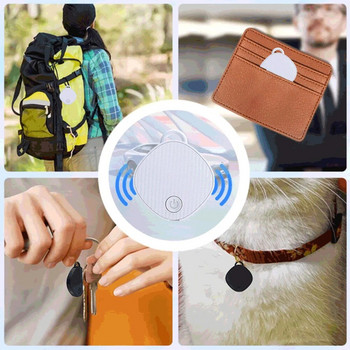 Интелигентен GPS тракер Мини устройство за проследяване Телефонни неща Двупосочно търсене Съвместим с Bluetooth Работа с Apple Find My APP Pet Finder