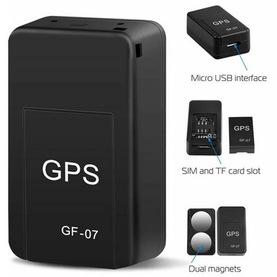 GPS тракер за мини кола Анти-загубено устройство за локация Проследяващ запис в реално време GF07 SIM позиционер Wifi Магнитен Нов