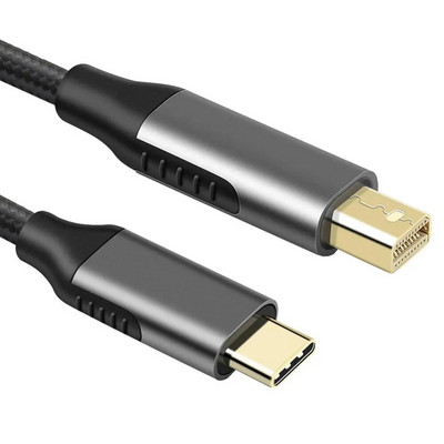 C tipo USB C į Mini DisplayPort konverterio laidas „Thunderbolt3“ į „Mini-DP Display“ 4K60Hz adapterio laidas nešiojamojo kompiuterio monitoriui