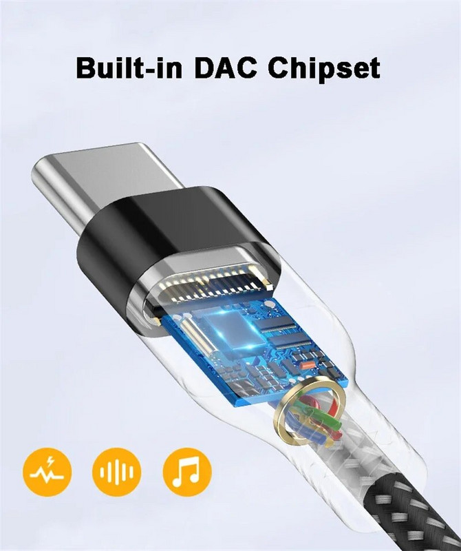 Pentru Xiaomi Redmi Samsung Pixel USB C la mufă pentru căști de 3,5 mm Adaptor audio digital Convertor tip C DAC Hi Fi pentru Android 3 5 mm