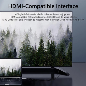 Προσαρμογέας μετατροπέα βίντεο USB Type C από αρσενικό σε θηλυκό HD για Apple Huawei Samsung