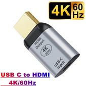 4K USB C į DP/HDMI suderinamas / Mini DP C tipo kabelis į HDMI Thunderbolt 3 adapteris, skirtas MacBook Pro Samsung S20 4K UHD USB-C