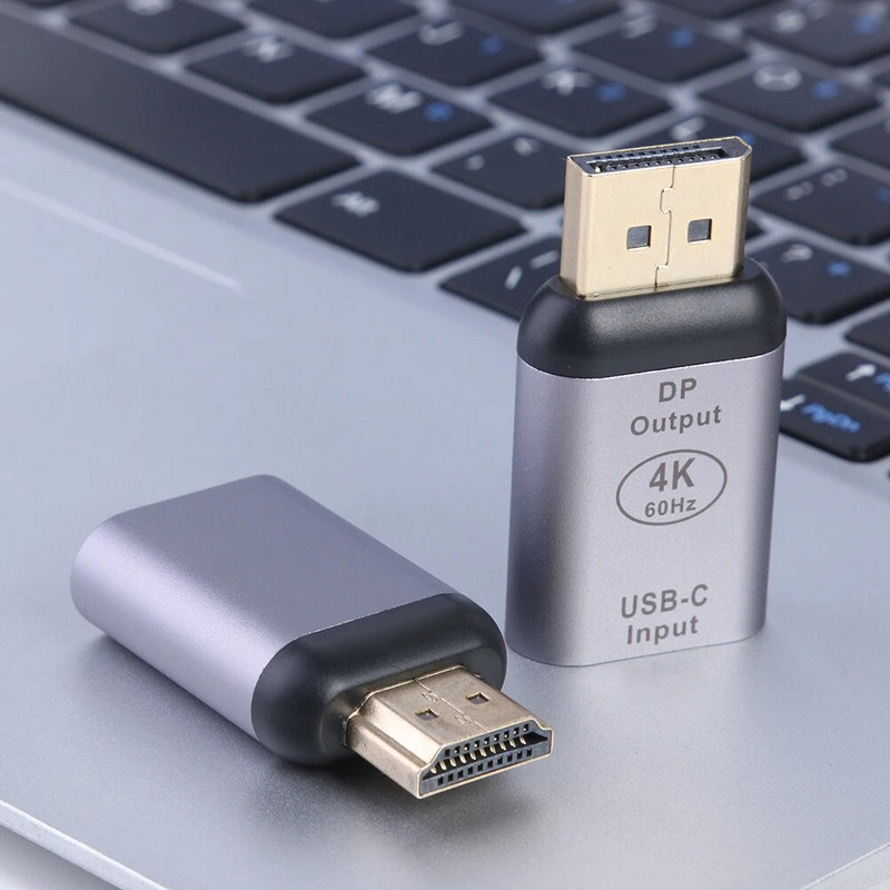 4K USB C į DP/HDMI suderinamas / Mini DP C tipo kabelis į HDMI Thunderbolt 3 adapteris, skirtas MacBook Pro Samsung S20 4K UHD USB-C