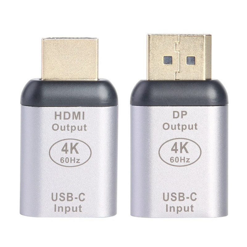 4K USB C į DP/HDMI suderinamas / Mini DP C tipo kabelis į HDMI Thunderbolt 3 adapteris, skirtas MacBook Pro Samsung S20 4K UHD USB-C