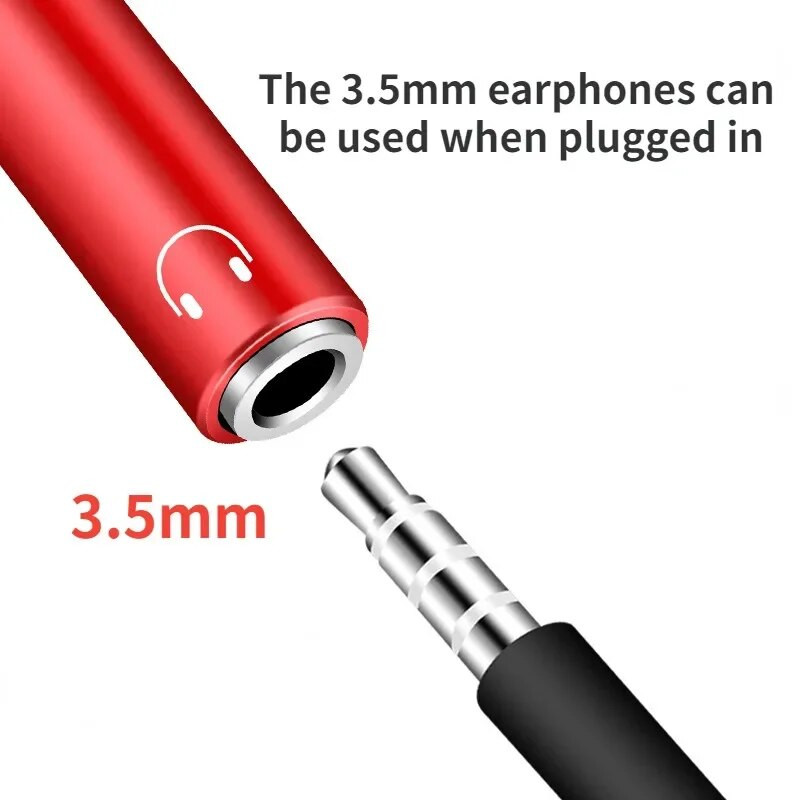 2 viename USB C į 3,5 mm ausinių lizdo C tipo įkrovimo garso Aux adapteris, skirtas Ipad Pro Samsung S20 Ultra Note 20 10 Huawei