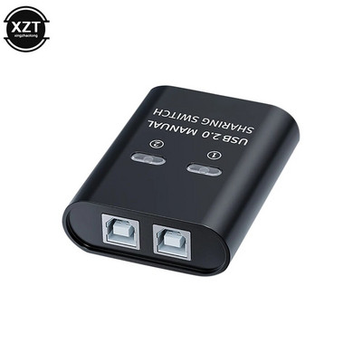 USB принтер сплитер 2-вход 1-изход устройство за споделяне на принтер 2-портов ръчен Kvm превключващ сплитер хъб конвертор споделяне на 2 компютъра