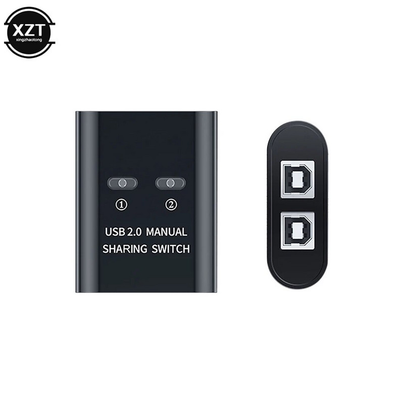 USB принтер сплитер 2-вход 1-изход устройство за споделяне на принтер 2-портов ръчен Kvm превключващ сплитер хъб конвертор споделяне на 2 компютъра