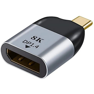 Nku USB C į DisplayPort1.4 8K@60Hz Thunderbolt 3/4 Type-C į DP/miniDP konverteris, suderinamas su Macbook IPad Pro Android telefonu