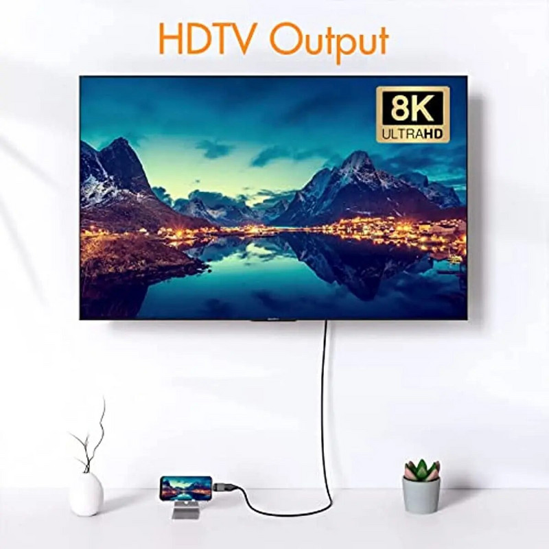 Nku USB C u DisplayPort1.4 8K@60Hz Thunderbolt 3/4 Type-C u DP/miniDP pretvarač kompatibilan s Macbook IPad Pro Android telefonom