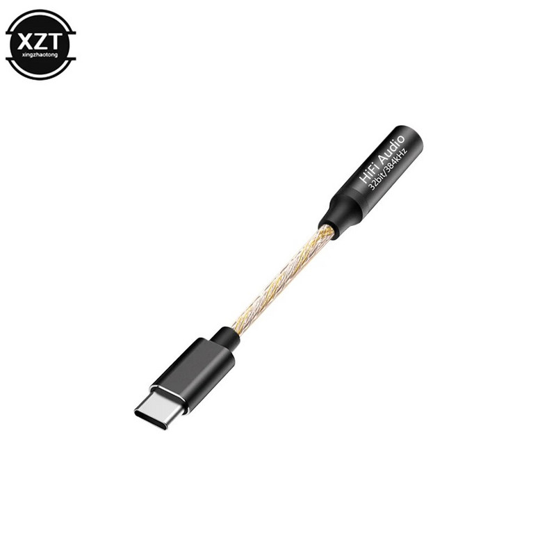 CX31993 USB tipo C DAC tipo C iki 3,5 mm garso adapterio kabelis Skaitmeninis garso keitiklis DAC dekodavimo vieno kristalo vario adapteris