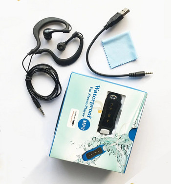 4GB/8G Αδιάβροχο IPX8 MP3 Player Υποβρύχιο αθλητικό κλιπ MP3 με ακουστικό κατάδυσης FM