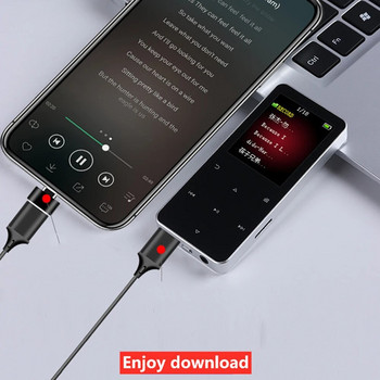 Нов 1.8 метален MP3 Walkman Bluetooth MP4 музикален плейър с вграден 16GB плъгируем музикален плейър без загуби със сензорен екран