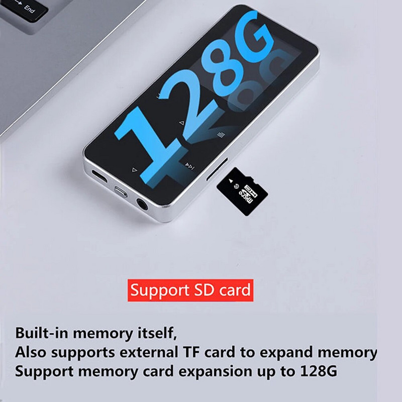 Uus 1.8 metallist MP3 Walkman Bluetooth MP4 muusikapleier koos sisseehitatud 16 GB ühendatava kadudeta muusikapleieri puuteekraaniga