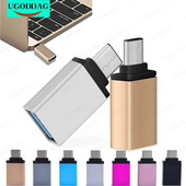 C tipo vyriškas adapteris prie USB 3.0 A moteriškas keitiklis OTG funkcija USB 3.0 balta ir juoda OTG duomenų sinchronizavimo adapteris, skirtas Macbook telefonams