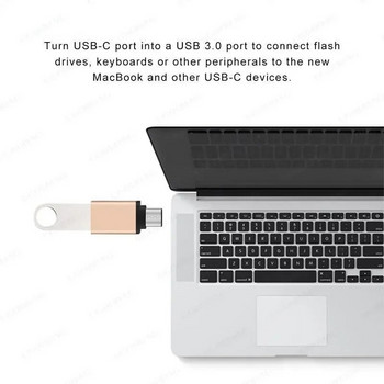 Τύπος C Ανδρικός προσαρμογέας σε USB 3.0 A Female Converter OTG Λειτουργία USB 3.0 Λευκός και μαύρος Προσαρμογέας συγχρονισμού δεδομένων OTG για τηλέφωνο Macbook