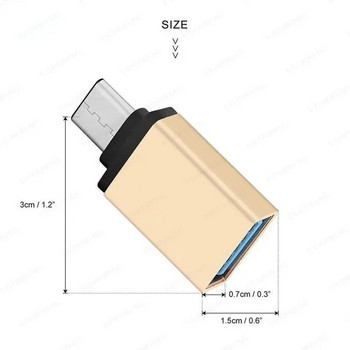 Тип C мъжки адаптер към USB 3.0 A женски конвертор OTG функция USB 3.0 бял и черен OTG адаптер за синхронизиране на данни за телефон Macbook