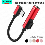 Γρήγορος διαχωριστής ακουστικών 3,5 χιλ. Προσαρμογέας ήχου φόρτισης τύπου C Υποδοχή ακουστικών για Huawei P30 Pro Xiaomi Oneplus 7