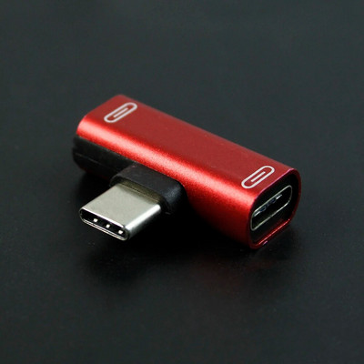 1 vnt. C tipo USB C skirstytuvas, vyriškas ir dvigubas C tipo moteriškas ausinių įkrovimo adapteris, skirtas Huawei Samsung telefono adapteriui