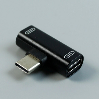 1 vnt. C tipo USB C skirstytuvas, vyriškas ir dvigubas C tipo moteriškas ausinių įkrovimo adapteris, skirtas Huawei Samsung telefono adapteriui