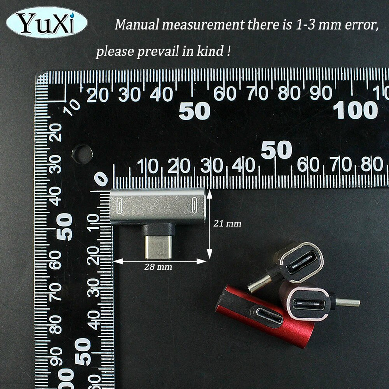 1 db C típusú USB C elosztó, dupla C típusú női fejhallgató töltőadapter konverter Huawei Samsung telefonadapterhez